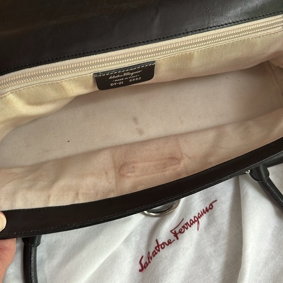 Salvatore Ferragamo Black Leather Handbag - Picture 7 of 9